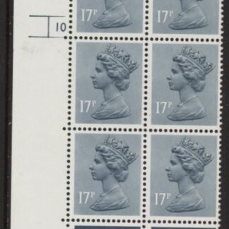 U247 (x952)  Harrison 17p grey-blue phos.(ACP)   perf RE  Cyld. 10 no dot  U/M (MNH)