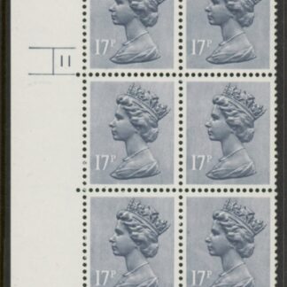 U247 (x952)  Harrison 17p grey-blue phos.(ACP)   perf RE  Cyld. 11 no dot  U/M (MNH)