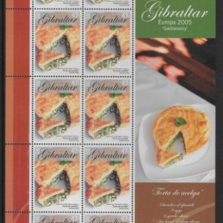 2005  Gibraltar  SG.1125-8 EUROPA Gastronomy. sheetlets (4) U/M (MNH)