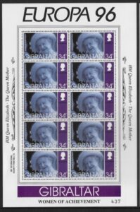 1996 Gibraltar SG.767-70 EUROPA. 'Famouse Women' sheetlets (4) U/M (MNH)