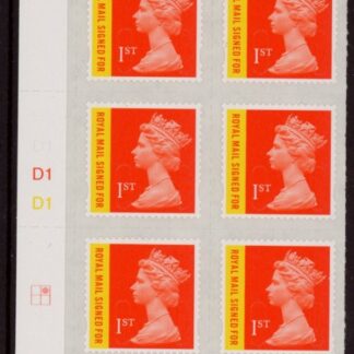 U3049 1st 'Signed For'  MA16  grid R1C2  DLR U/M (MNH)