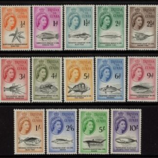 1960 Tristan Da Cunha SG28-41 Marine Life Set of 14 Values Mounted Mint