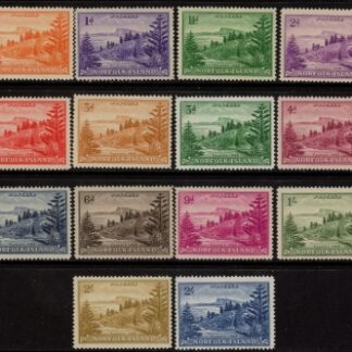 1947-58 Norfolk Islands SG.1-12a Set of 14 values U/M (MNH)