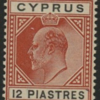 1903 Cyprus SG.57 12pi chestnut & black  M/M