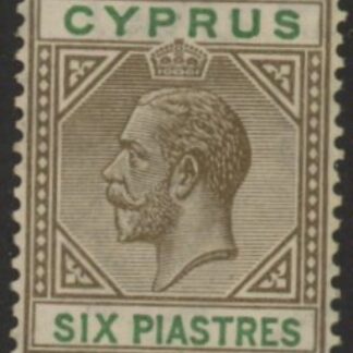 1923 Cyprus SG.96 6pi sepia & green  U/M (MNH)