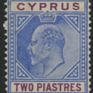 1904 Cyprus SG.65 2pi  blue & purple  U/M (MNH)