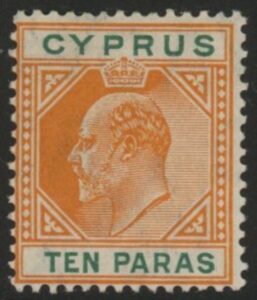1906 Cyprus SG.61 10pa orange & green M/M