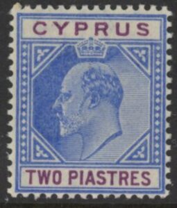 1903 Cyprus SG.53 2pi blue & purple U/M (MNH)