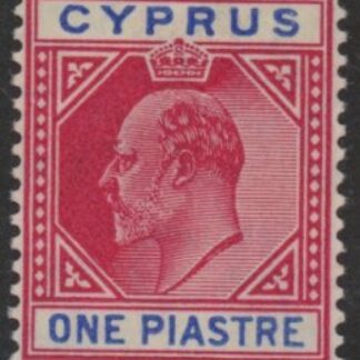 1904 Cyprus SG.64 1pi carminr & blue. U/M (MNH)