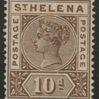 1890 St Helena  SG.52 10d brown. M/M