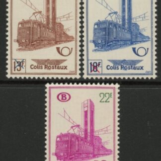 1956 Belgium Railway Parcels - P1585-7 (P1517-9 surcharged)  M/M