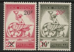 1959 Belgium Railway Parcels - P1678-9 surcharged. U/M (MNH)