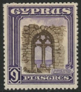 1934 Cyprus KGV SG.141 9pi sepia & violet U/M (MNH)