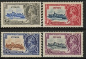 1935 Cyprus SG.144-7 KGV Silver Jubilee M/M