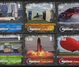 2011 IOM SG.1706-11 Top Gear Challenges Set of 6 valves (face value £4.93) U/M (MNH)