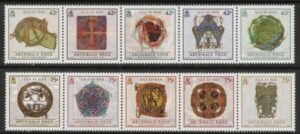 2014 Isle of Man SG.1895-904 Birth Anniv of Archibold Knox Set of 10 values (face value £5.85) U/M (MNH)