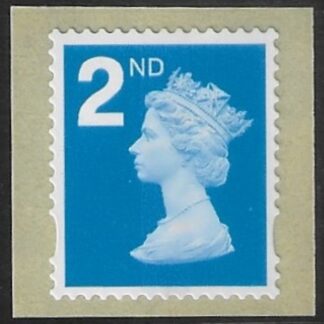 SG.2654 2nd 2B bright blue. self adhesive (pricing in proportion) ex Coil. Enschedè. U/M (MNH)