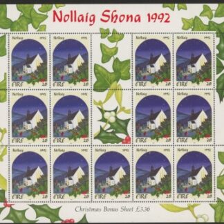1992 Ireland SG.861a  Christmas sheetlet of 13 U/M (MNH)