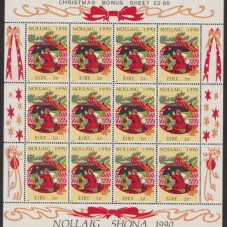 1990 Ireland SG.789a  Christmas sheetlet of 12 U/M (MNH)