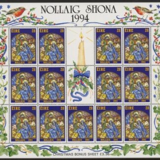1994 Ireland SG.932a  Christmas sheetlet of 13 U/M (MNH)