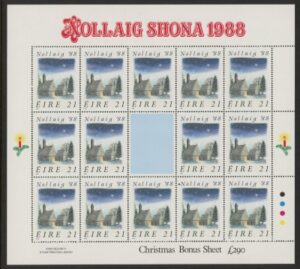 1988 Ireland SG.708a  Christmas sheetlet of 14 U/M (MNH)