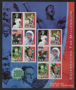 1999 Ireland SG.1283a  New Millennium. Famouse People. sheetlet U/M (MNH)