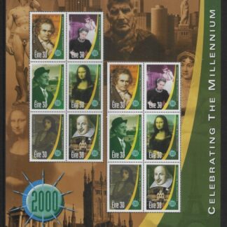 2000 Ireland SG.1315a  New Millennium. 'Arts' . sheetlet U/M (MNH)