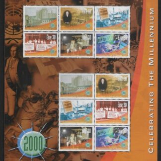 2000 Ireland SG.1377a  New Millennium. 'World Events' . sheetlet U/M (MNH)