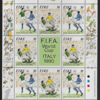 1990 Ireland SG.770a  World Cup Football Italy. sheetlet U/M (MNH)