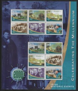 2000 Ireland SG.1289a  New Millennium 'Historic Events'. sheetlet U/M (MNH)
