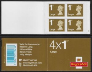 RB1 4 x 1st Large Issued 2006 containing SG.2657 Walsall.