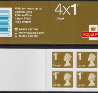 RB2a 4 x 1st Large Issued 2010 containing U3035 code MFIL . MA10 Walsall.