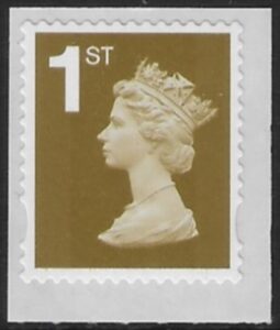 SG.2655 1st  2B Gold. self adhesive (pricing in proportion) ex business sheet. Walsall. U/M (MNH)