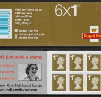 RC1a 6 x 1st Issued 2006 containing SG.2655 (PIP)  'dont just send a stamp'.Walsall.