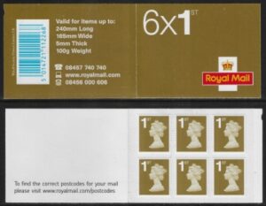 RC1b 6 x 1st Issued 2007 containing SG.2655 (PIP) 'to find a postcode'.Walsall.