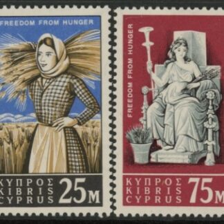 1963 Cyprus MS.227-8  Freedom From Hunger set 3 values. U/M (MNH)