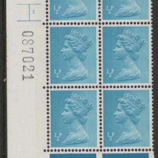 U46  Harrison ½p 2B  OCP/PVA    Cyld. 2 no dot phos 2 U/M (MNH)