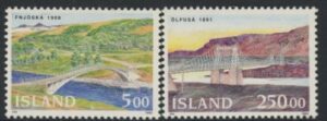 1992 Iceland SG.790-1 Bridges Set of 2 values U/M (MNH)