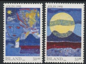 1992 Iceland SG.796-7 Christmas Set of 2 values U/M (MNH)