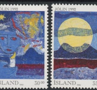 1992 Iceland SG.796-7 Christmas Set of 2 values U/M (MNH)