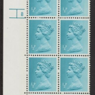 U50  (x841)  Harrison ½p 2B  FCP/PVAD  Cyld. 8 dot phos.21  U/M (MNH)