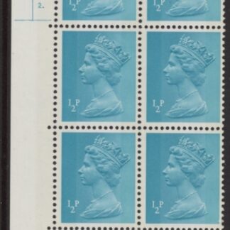 U46  Harrison ½p 2B  OCP/PVA   Cyld. 2 dot phos 4 U/M (MNH)
