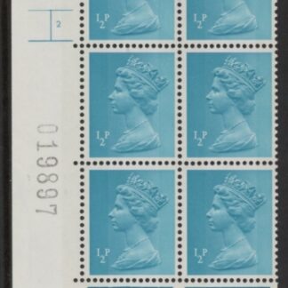 U46  Harrison ½p 2B  OCP/PVA   Cyld. 2 no dot phos 4 U/M (MNH)