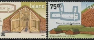 2000 Iceland SG.977-8 Early Dwellings Set of 2 values U/M (MNH)