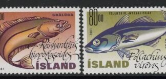 2001 Iceland SG.983-4 Fish (4) Set of 2 values U/M (MNH)