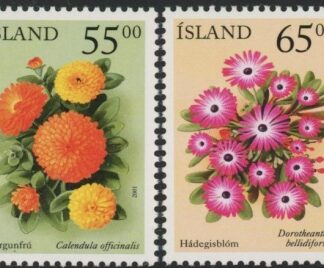 2001 Iceland SG.986-7 Summer Flowers (2) Set of 2 values U/M (MNH)