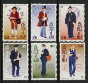 2001 IOM SG.929-34 Postal Uniforms Set of 6 values. (face value £2.29) U/M (MNH)