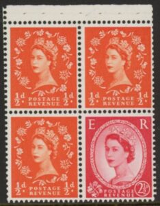 SB12 Crowns 3x½d, 1x2½d  perf AP wmk upright. (good perfs) U/M (MNH)