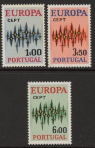 1972 Portugal SG.1470-2 Europa Set oif 3 values U/M (MNH)