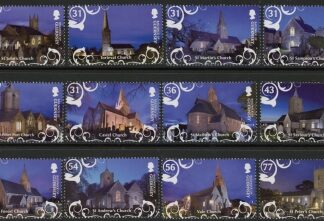 2009 Guernsey SG.1308-9 Christmas Churches Set of 12 values U/M (MNH)